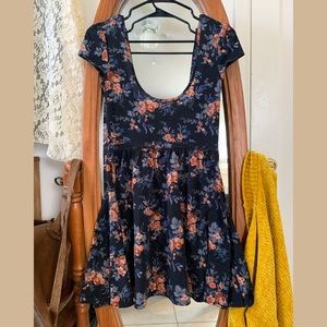 Black Floral patterned dress